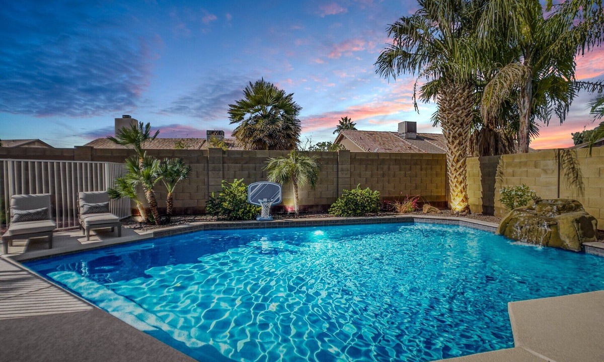 Chandler House | 4BR Oasis: Heated Pool + Games, Central Chandler
