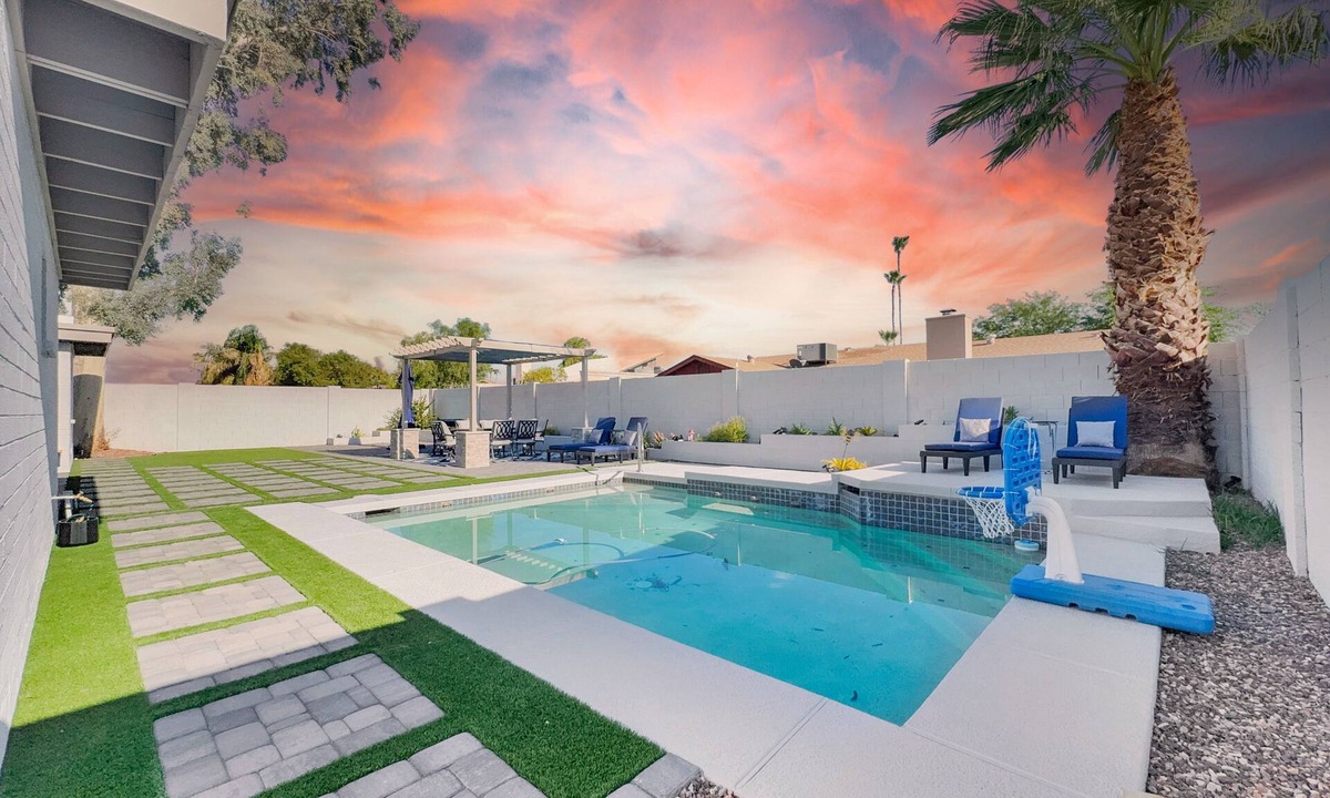 North Mountain House | 4BR Phoenix Home w Private Pool, Game Room + Fenced Yard.
