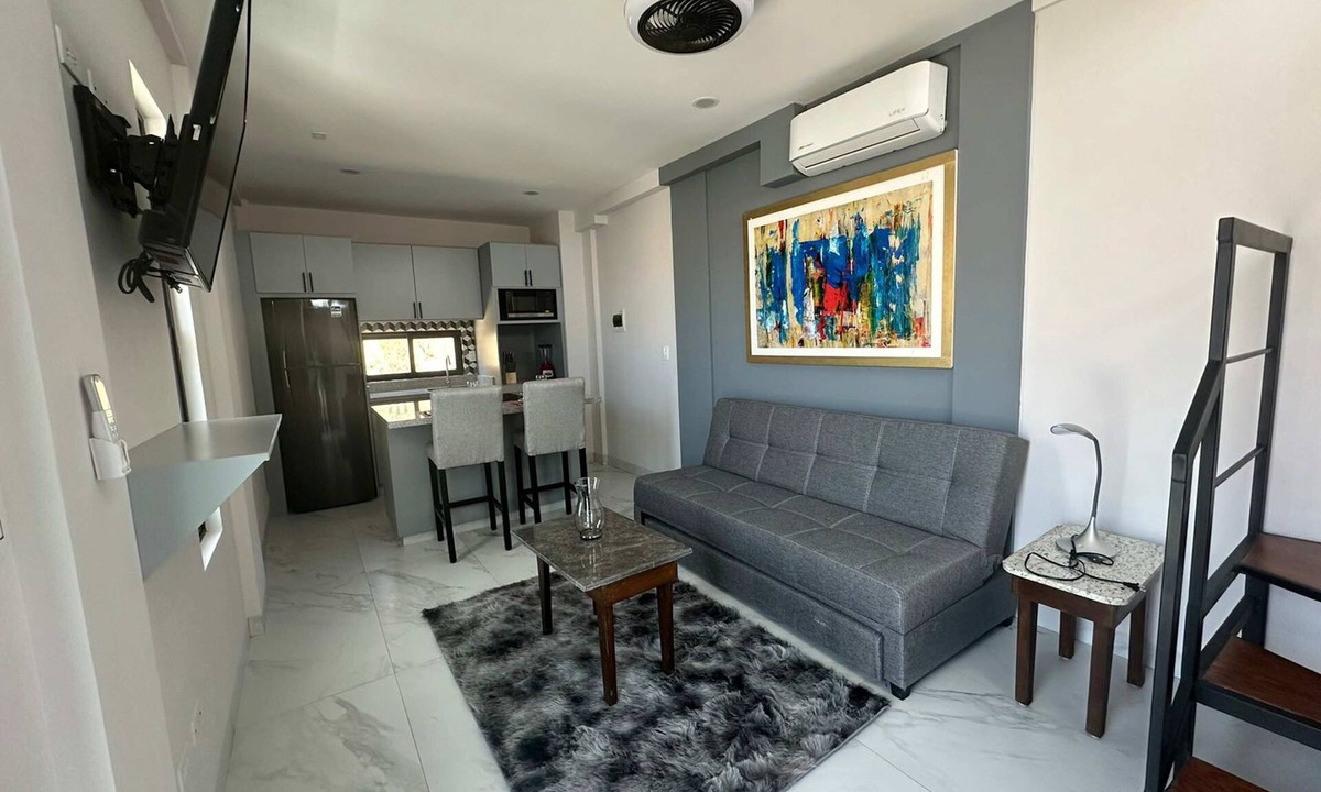 Downtown Cabo San Lucas Apartment | Dog-friendly loft with rooftop infinity pool, gym, balcony, & central AC