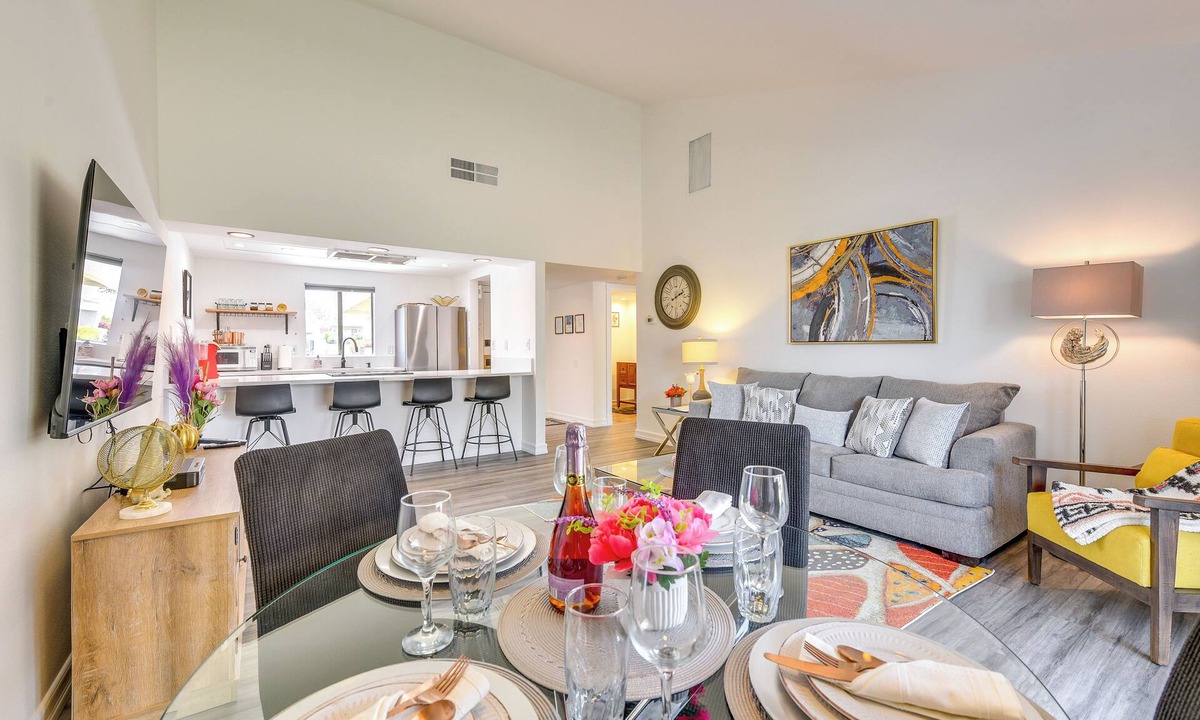 Palm Desert Apartment | Furnished Patio + Resort Pools: Palm Desert Condo
