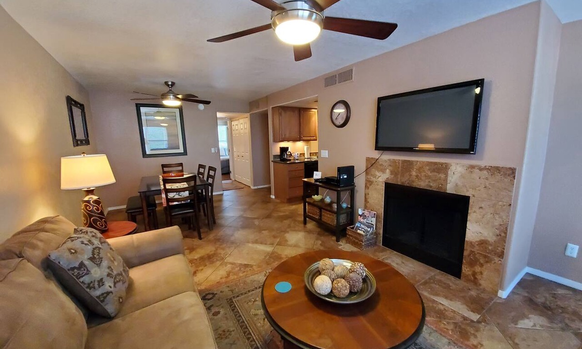 Tucson Condo | Gorgeous Mountain Views, Extended Patio & Heated Pool & Spa at Your Door Step