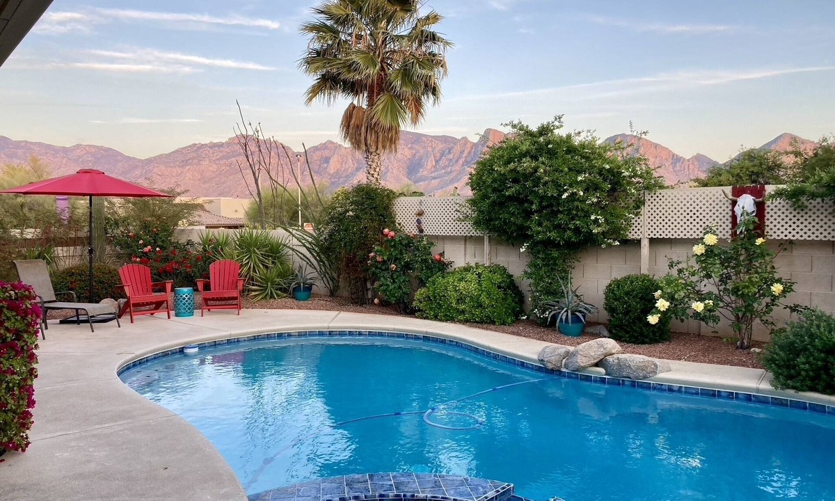 Rancho Vistoso House | Happy Cactus: Heated Pool/Spa! 5-Star Epic Views! BBQ, Firetable, Parks,Trails!