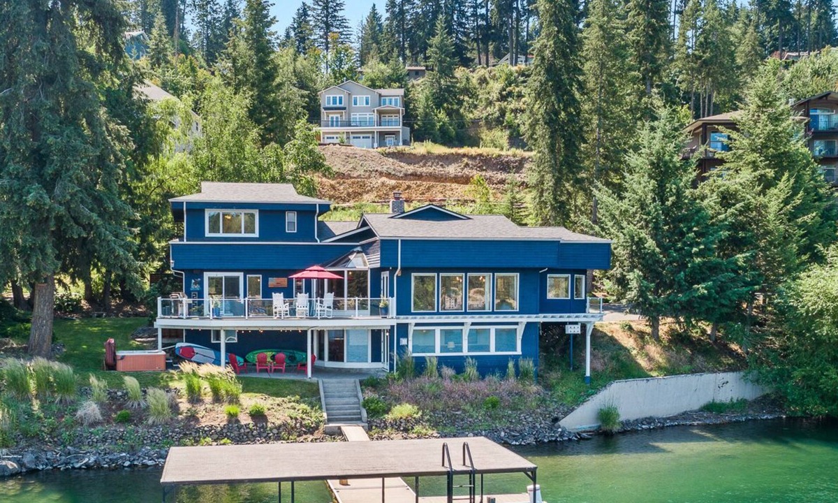 Hayden View Estates House | Luxury Lakefront Property—Private Dock, Boat Slip, Fire Table, Hot Tub, Paddle Boards & More!