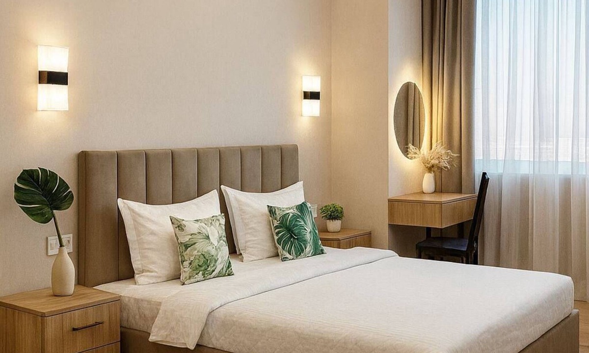 Bostandyk District Apartment | Modern 2 room with Sofa Bed & City View - Comfort city 42 - Qonaq