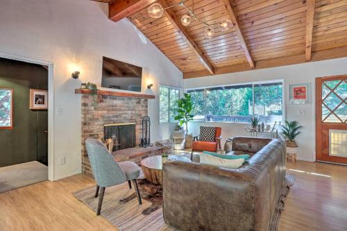 Crestline House | Modern & Unique Cabin with Deck by Lake Gregory!