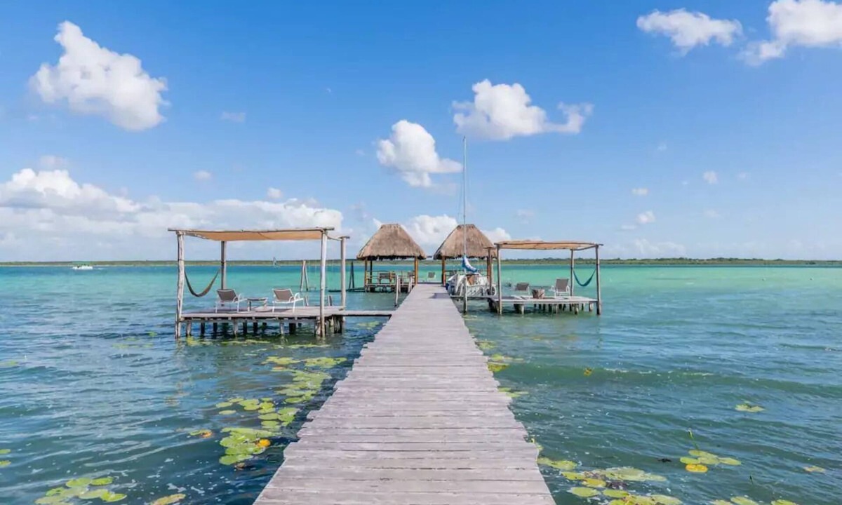 Mario Villanueva Madrid House | New Listing! PRIVATE HUT @Bacalar 7 Colors Lagoon 50% OFF