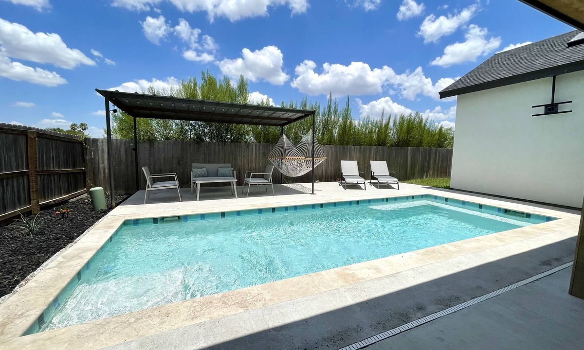 Pharr House | Newly built modern farmhouse w/private pool! Central location