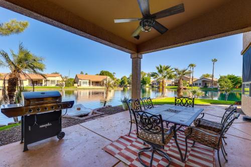 Chandler House | Patio + Water View: Lakefront Chandler Escape!