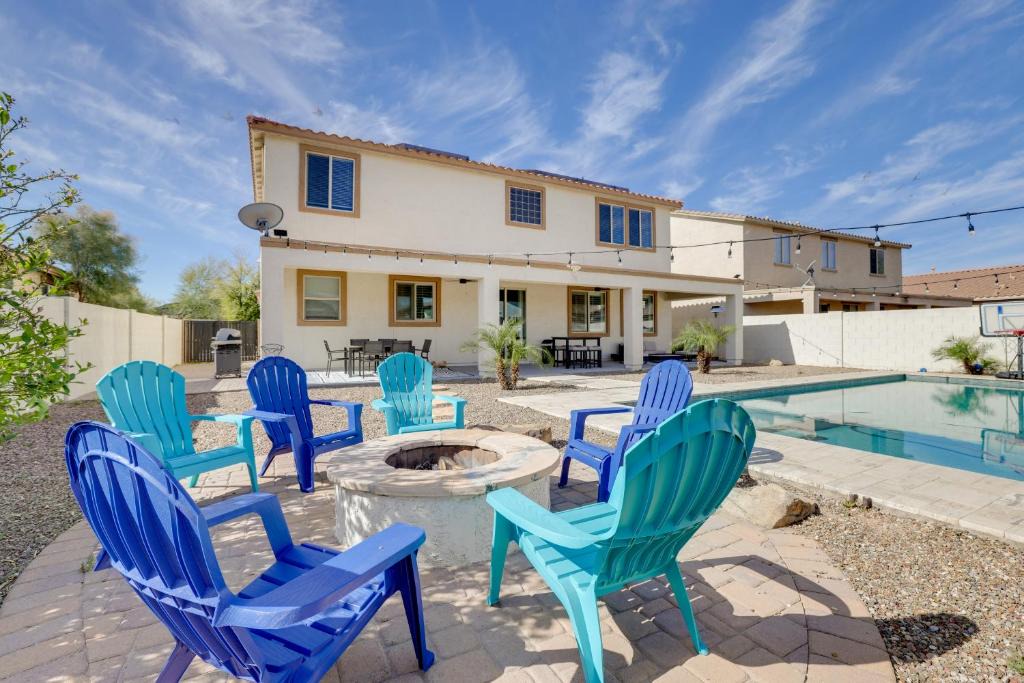 Canyon Trails West House | Pool, Fire Pit: Luxe Family Home in Goodyear