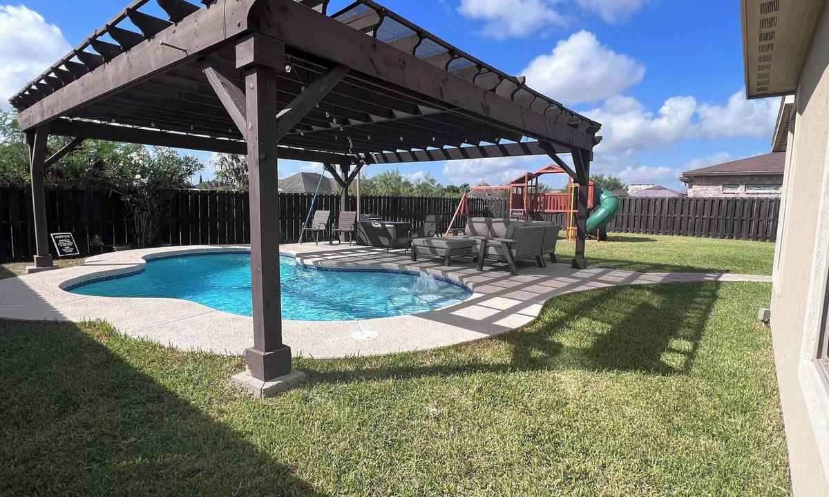 Brownsville House | Pool, Patio & Yard: Chic South Texas Home