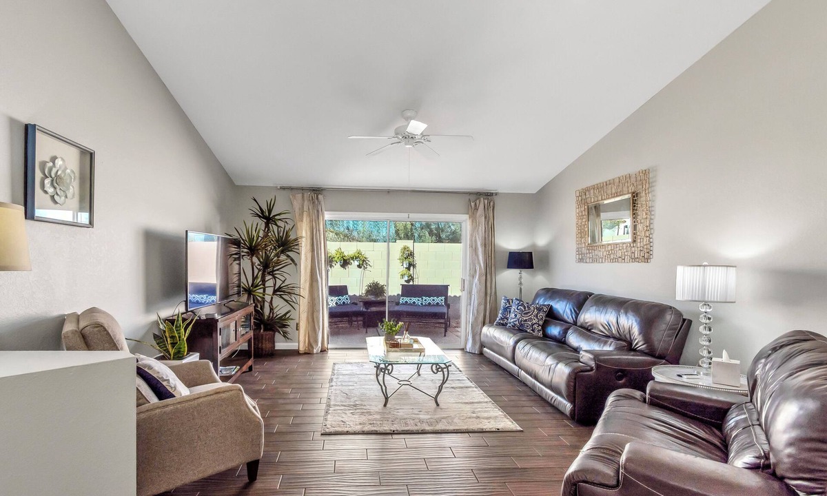 North Ranch House | Remodeled, Contemporary, Dog Friendly 2 BD Desert Oasis: Pickleball, Pool, &Yard
