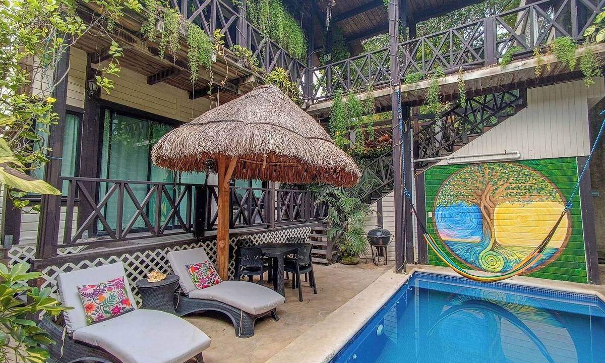 La Veleta Cabin | Romantic spacious cabin with large balcony overlooking pool. Great location!