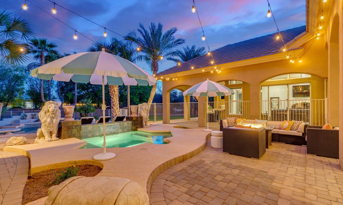 Circle G at Riggs Ranch House | Spacious 4BR Chandler Retreat w Pool, Spa, Game Room & 3 King Suites
