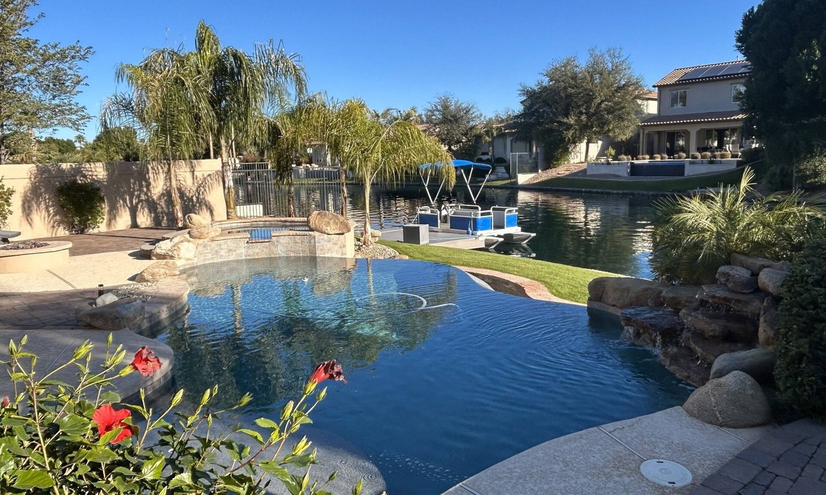 Chandler House | Spacious 5-bedroom Waterfront Home w/Dock and Pool Chandler AZ