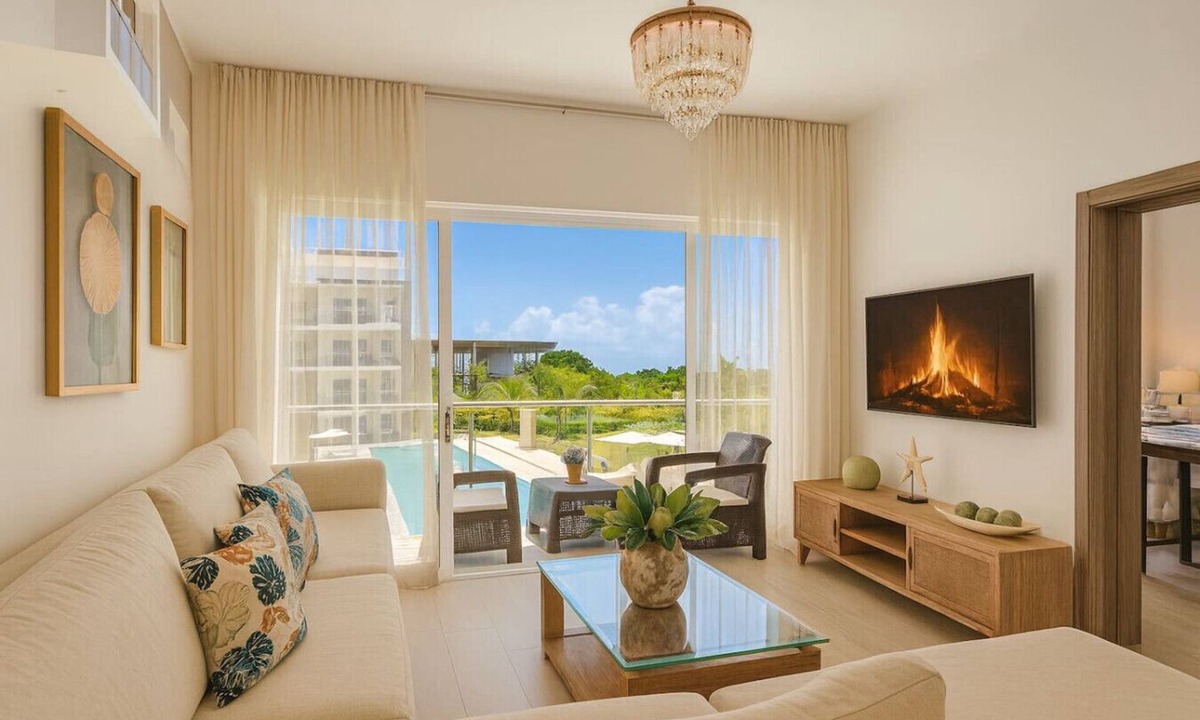 Bavaro Apartment | Spacious and Elegant 2BR Condo, King size Bed, Full AC, Pool, Steps to Hard Rock