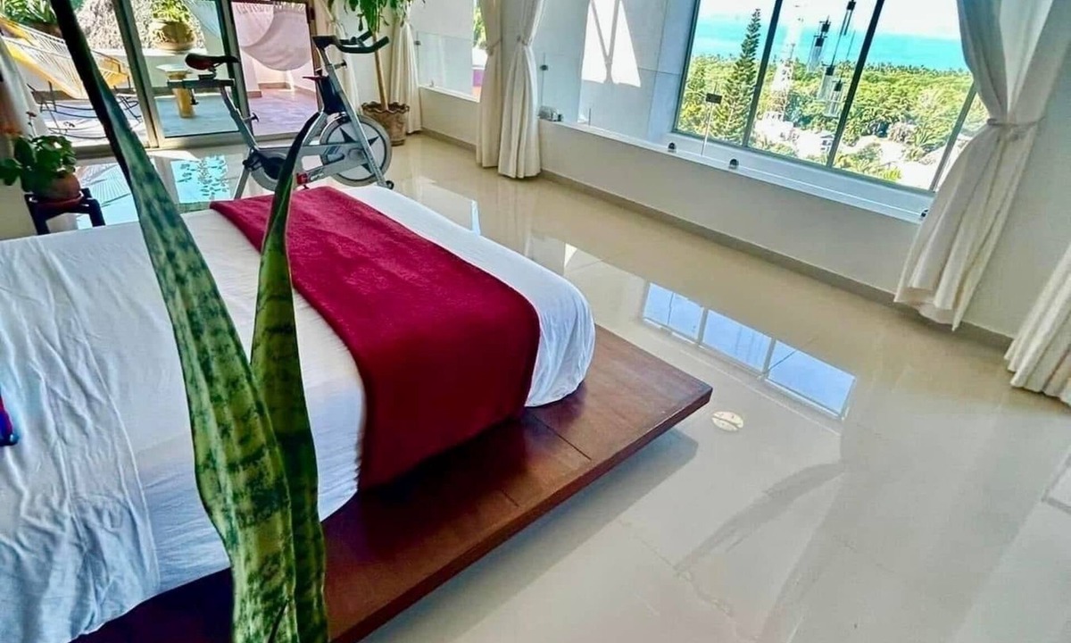 La Manzanilla House | Stunning Oceanview 2BR Loft Indoor-Outdoor Living Walk to Beach