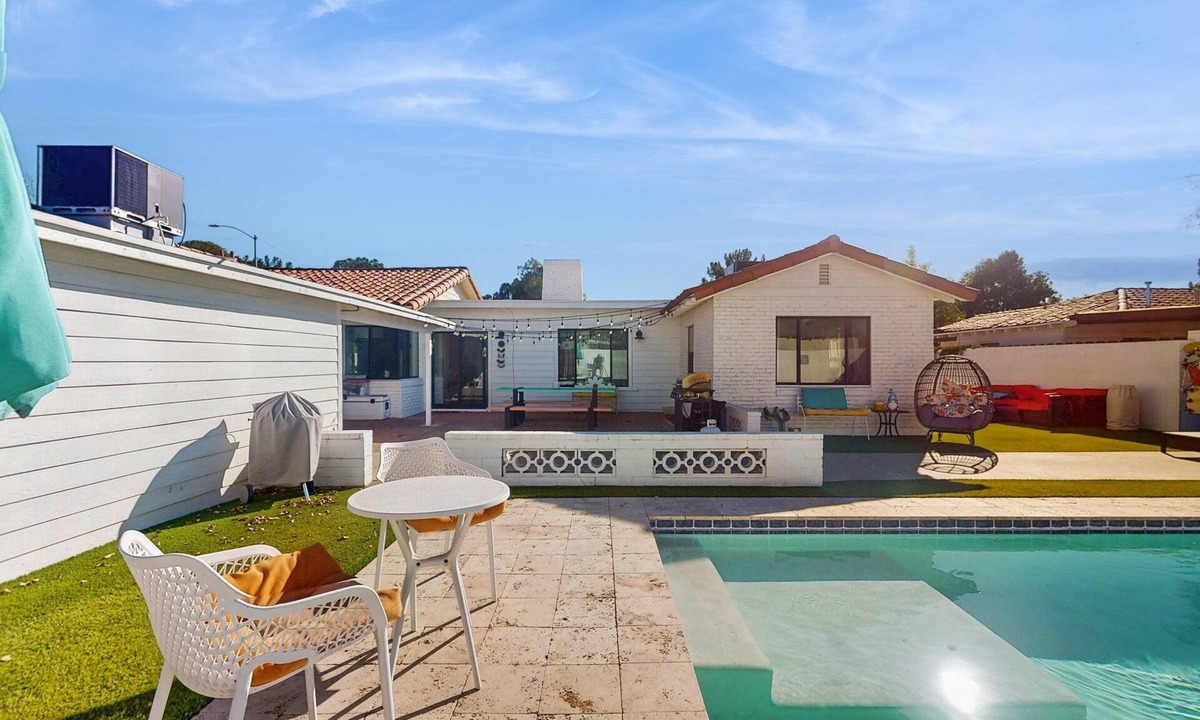 Del Norte Place House | Sunny downtown home with private pool, hammock, enclosed backyard, grill, patio