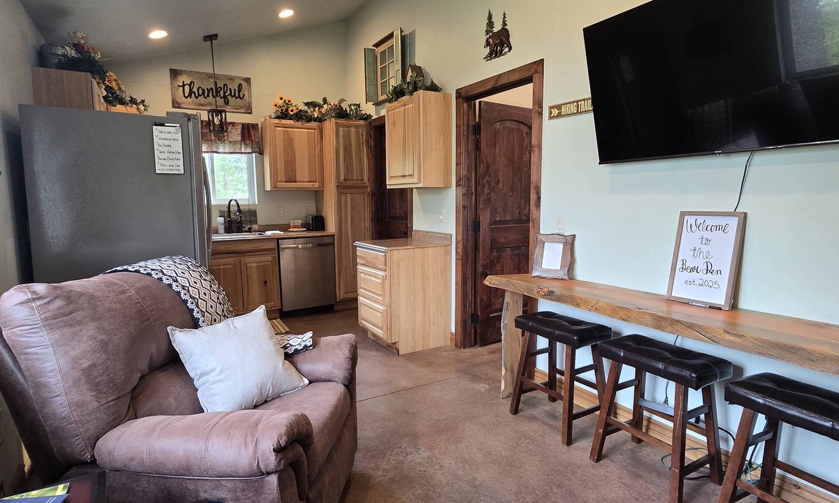 Coram Cabin | Themed Bear's Den Cabin nestled in the pines minutes outside of Glacier Park.