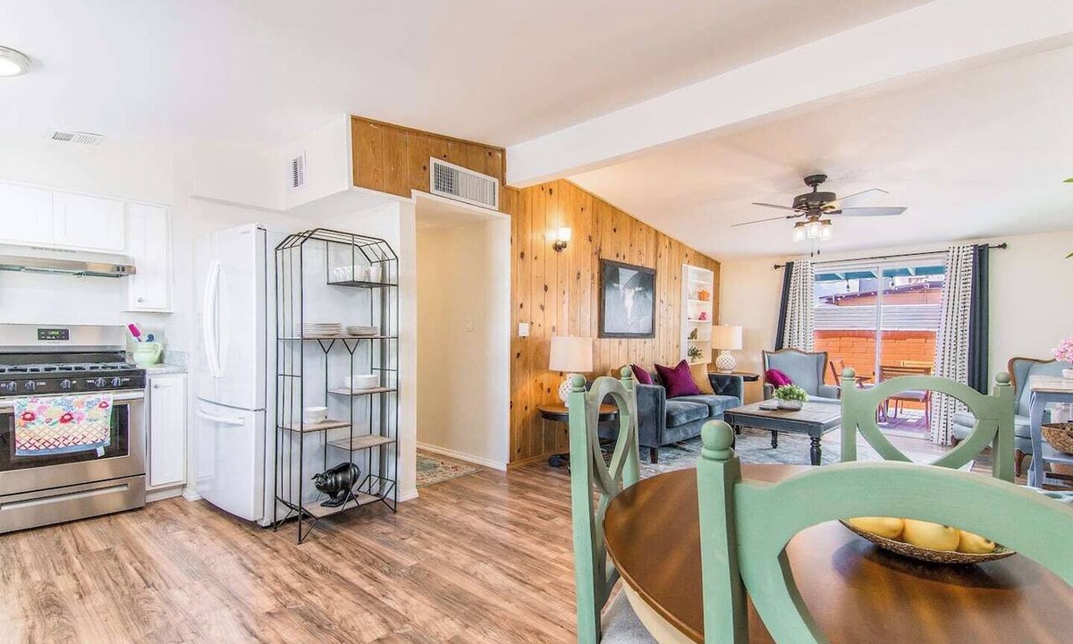 Midtown Apartment | This centrally located 3 bedroom 2 bathroom features a full size pool and electric vehicle charging on site.