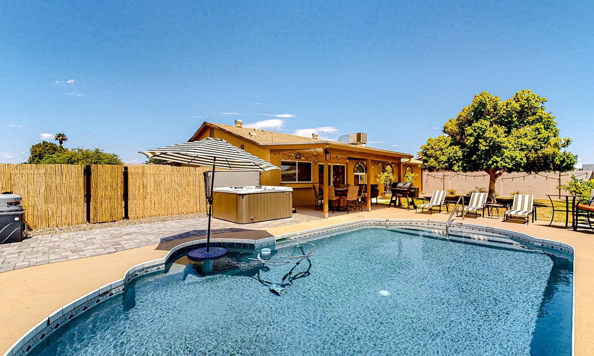 Chandler House | WeeCasa | Dog-friendly house in Chandler with private heated pool, hot tub, AC