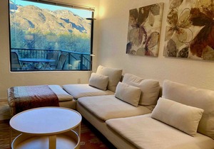 Condo opens to lush desert with unobstructed views of Catalina-Rincon mtns