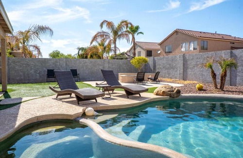 Springer Ranch House | 4-Bedroom Peoria Retreat with Heated Pool & Spa