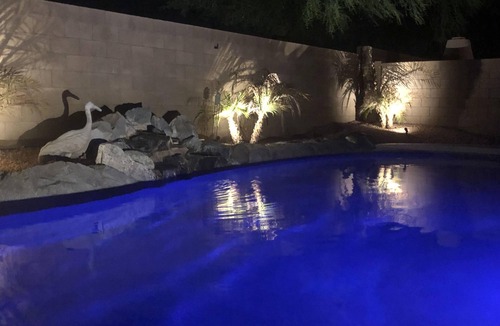 Mesa House | 5 Star Oasis ~ Pool w/Waterfall, Hot Tub, EV Charger & Family Comfort