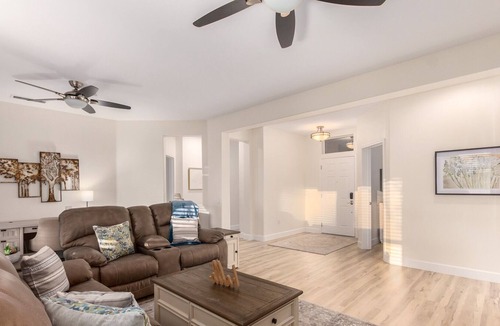 Desert Breeze House | 55+ Sun City Grand! Golf Course Front Private Hot Tub and Fire Pit!