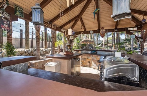 Menifee House | Amazing Pool Oasis Getaway with waterfall & slide! Instagram- resortliving4you
