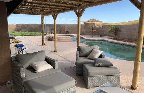 Yuma House | Backyard Escape with no cleaning fee or extra guest fees