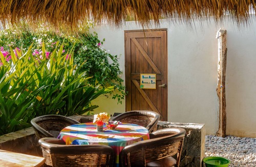 Saladita House | Casita Tabachines. Cozy studio with palapa, dipping pool, walk to the break