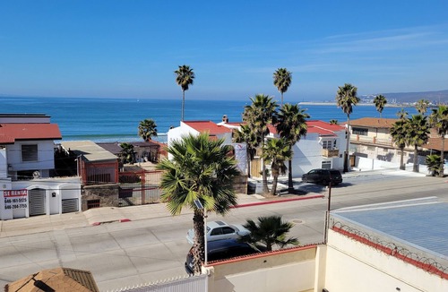Ensenada Apartment | Chic 1-bedroom apartment with ocean views, sun bathing deck, pool in Ensenada.