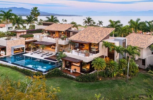 Punta de Mita Villa | Chic Punta Mita Villa with Two Infinity Pools and Swim-Up Bar
