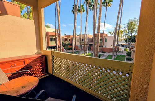 South Scottsdale Condo | Close to Old Town - golf next door, heated pool, gym; dogs ok