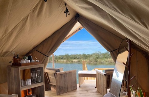 Cameron County Cabin | Cozy Glamping Minutes from SpaceX Launches