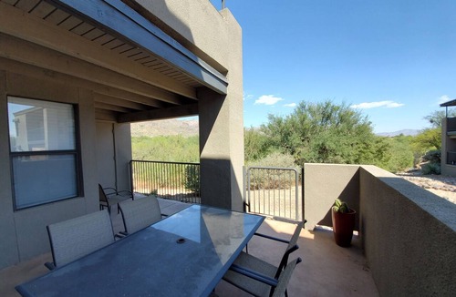 Tucson Condo | Gorgeous Mountain Views, Extended Patio & Heated Pool & Spa at Your Door Step