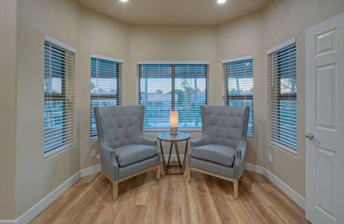 Crystal Shores House | GORGEOUS Val Vista Lake VIEW: Htd PVT POOL, Spa, Putt Green, Kayaks, Bikes, Fishing