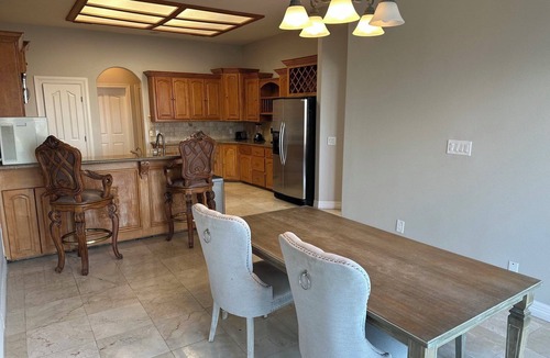 Mission House | Hacienda Lakeview Retreat: Pool, Fireplace, Hot Tub + Theater Room