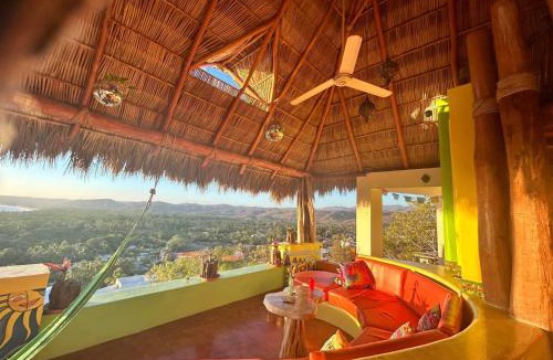 La Manzanilla House | Hippie Palace Rooftop Fun Ocean Views And Sunset Vibes