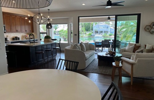 Crystal Shores House | IMPRESSIVE Val Vista Lake front w/VIEW: Heated Pool, Patio TV, Fishing