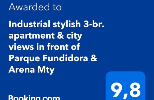 Monterrey Apartment | Industrial stylish 3-br. apartment & city views in front of Parque Fundidora & Arena Mty