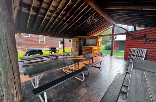 Troy Cabin | Lakefront - 3 attached Cabins with large picnic shelter; dock, ON BULL LAKE