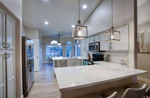 Arrowhead Ranch House | Lakefront Townhome: Private Dock, Pool & Views
