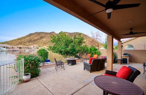Arrowhead Ranch House | Lakefront Townhome: Private Dock, Pool & Views