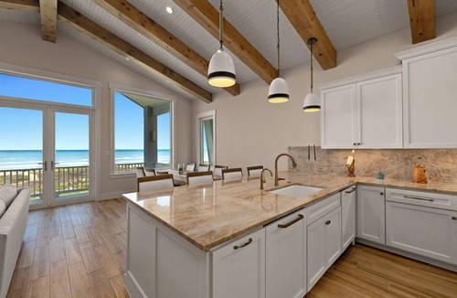The Shores House | Luxury Beachfront House with Swimming pool, Hot tub & Private path to the beach!