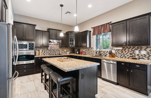 Windmill Ranch House | Luxury Home pool/spa, putting green, pool table, misting system