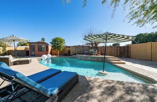 Dobson Ranch House | Luxury Retreat! Heated Pool, Hot tub, grill and close to Everything!