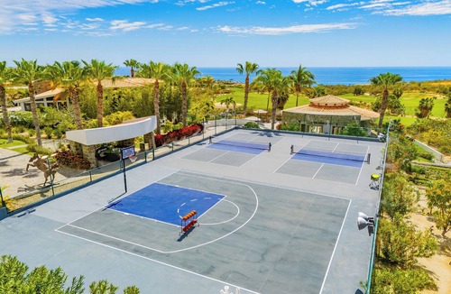 San Jose del Cabo Villa | Luxury Villa w/Pickleball, Pool, Hot Tub, Golf Cart, Club Access & Ocean Views