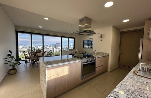 Financial District Condo | Modern 2BR Condo in Providencia; City Views, Pool & Gym