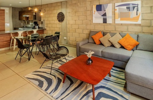 Downtown Guadalajara Apartment | Modern Design Loft w/Gym & Coworking | 2 BD | Tribu Colón